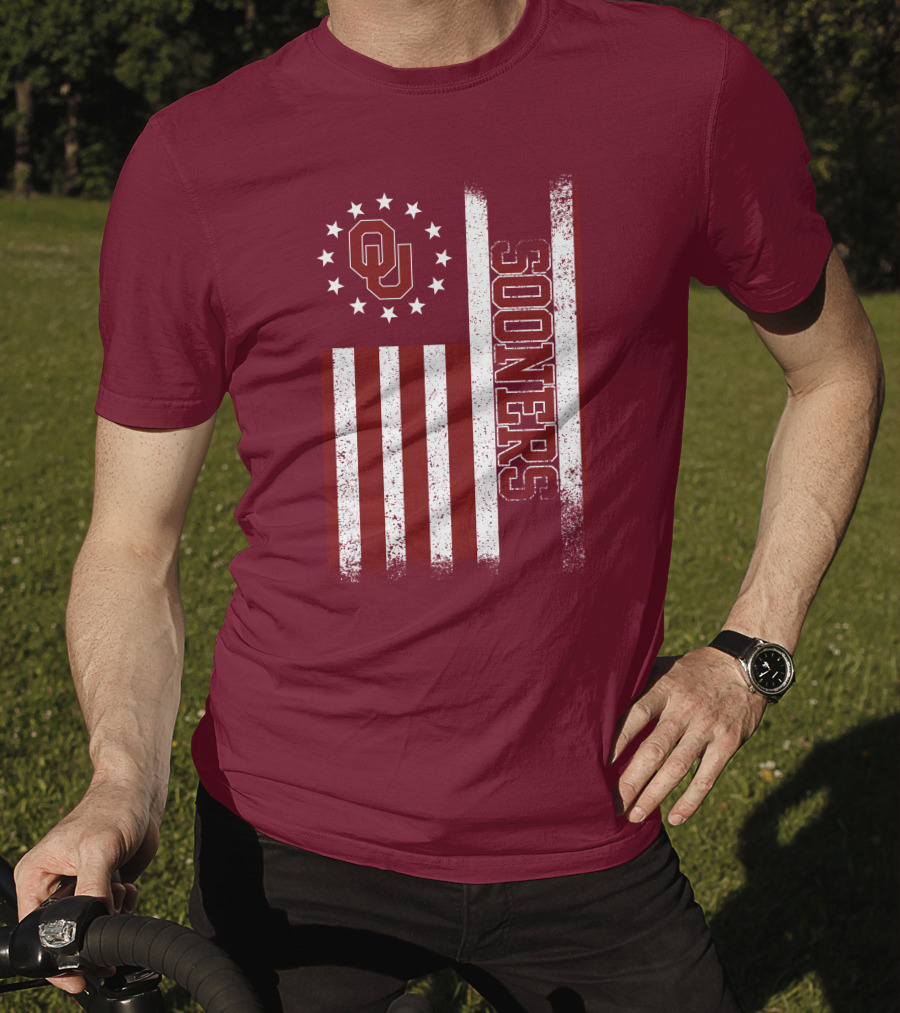 Oklahoma Sooners Ou Stars And Stripes Flag T-Shirt