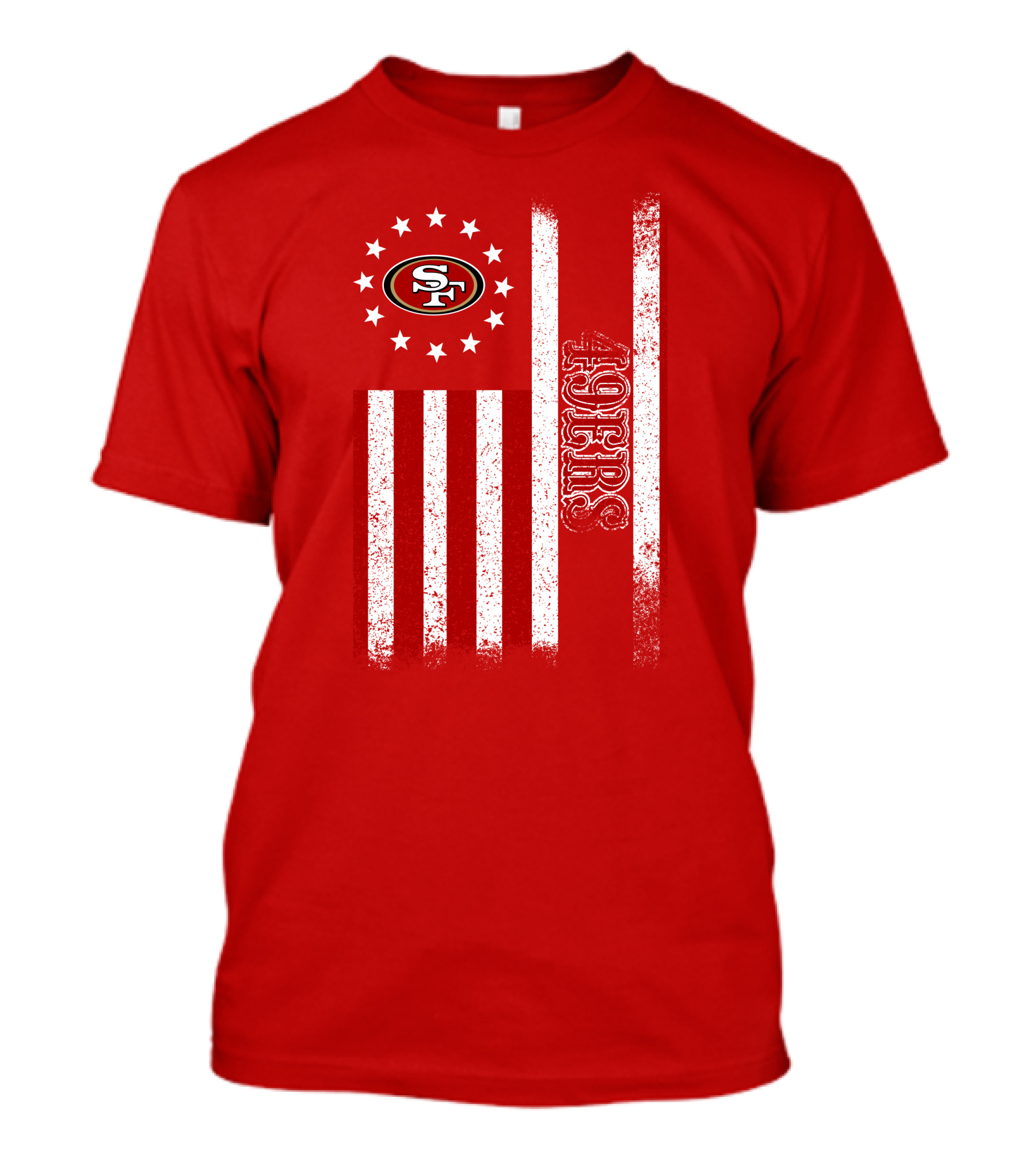 San Francisco 49ers American Flag Sf Logo Stars Stripes T-Shirt