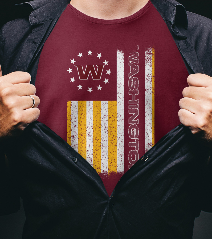 Washington W Stars Stripes American Flag T-Shirt