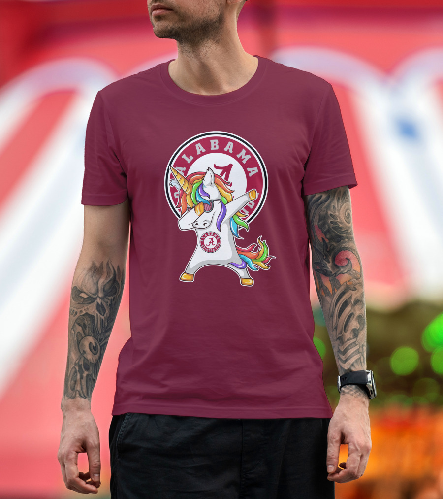 Alabama Crimson Tide Dabbing Unicorn T-Shirt