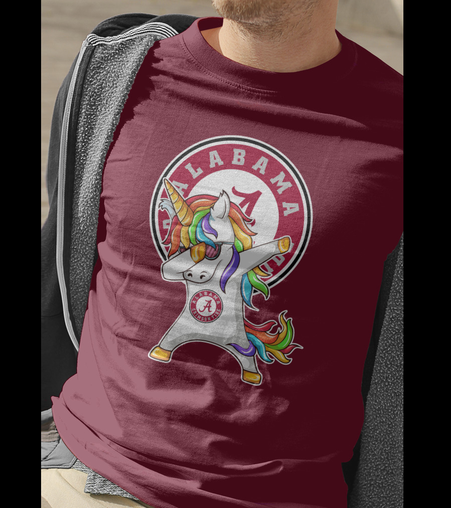 Alabama Crimson Tide Dabbing Unicorn T-Shirt