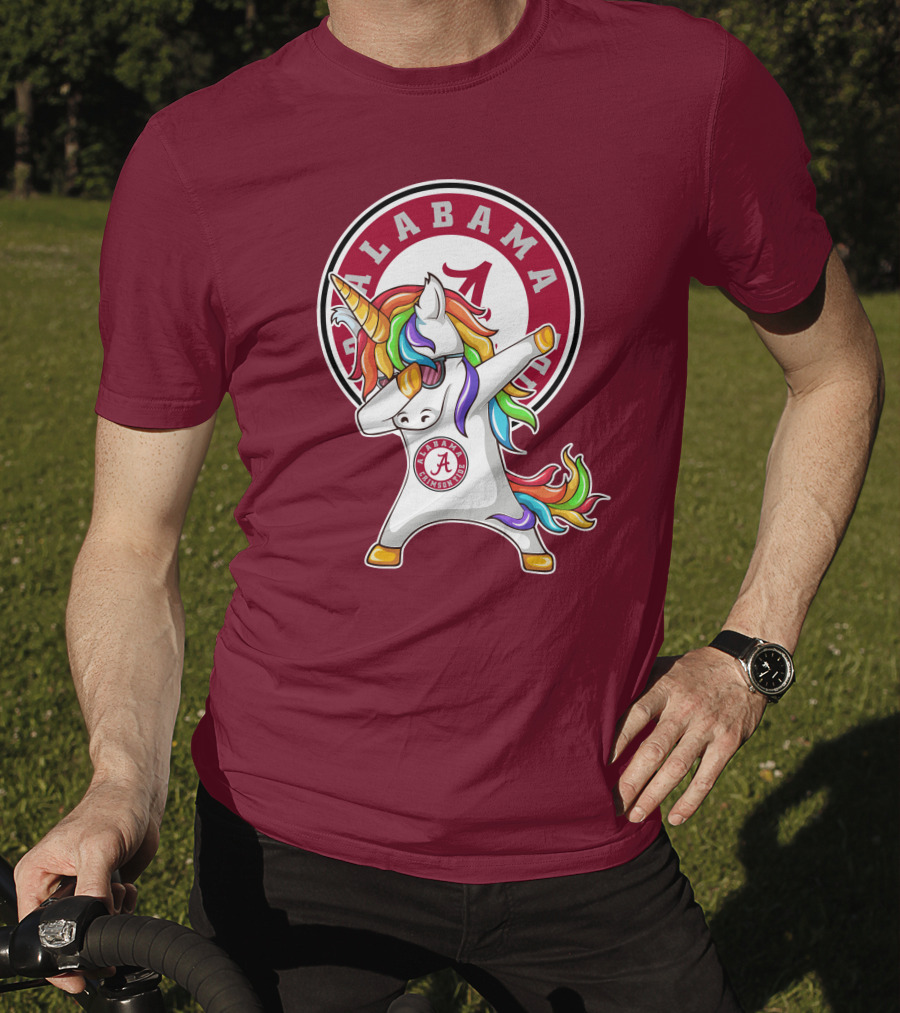 Alabama Crimson Tide Dabbing Unicorn T-Shirt