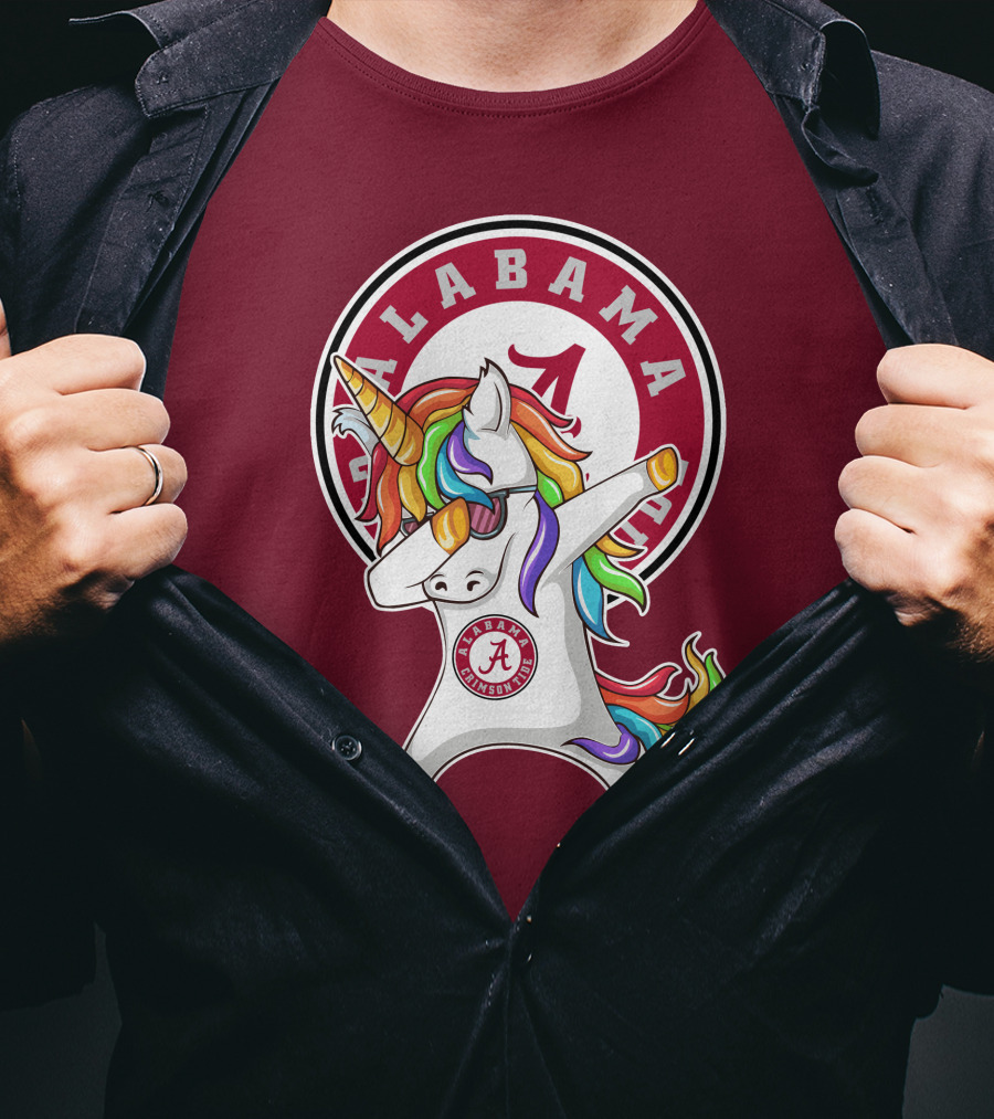 Alabama Crimson Tide Dabbing Unicorn T-Shirt