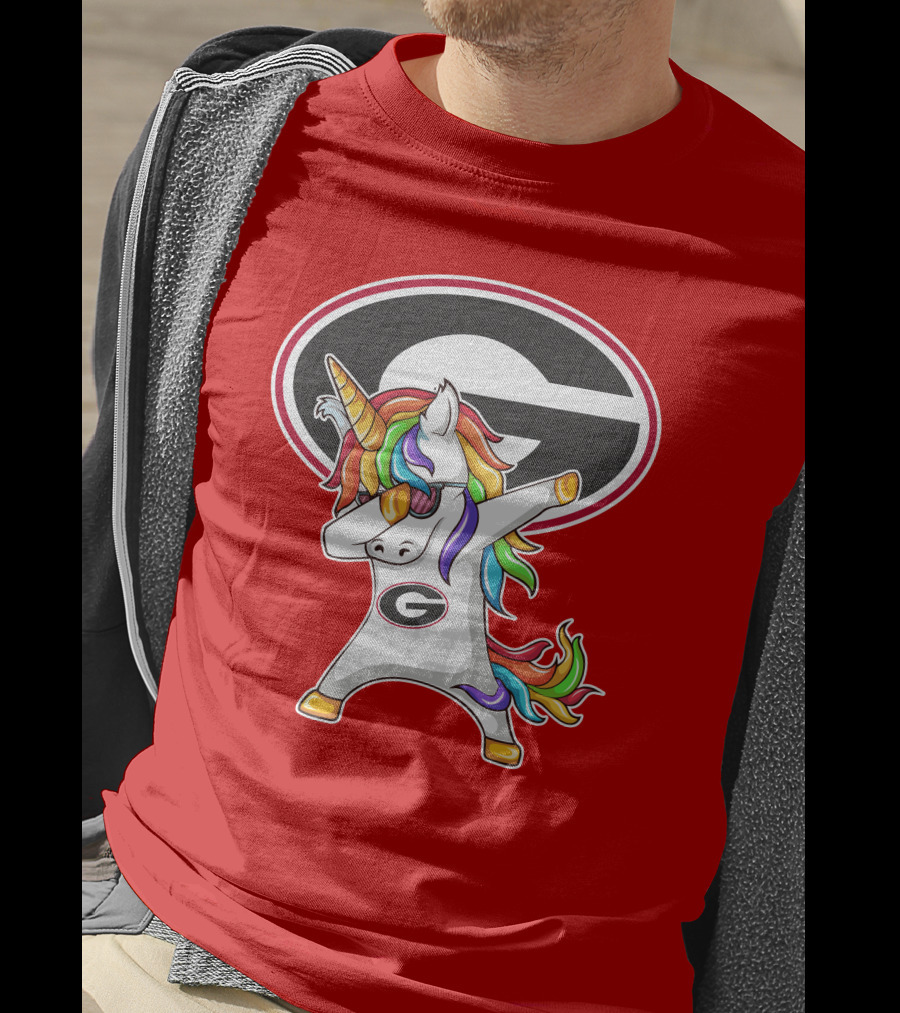Georgia Bulldogs Dabbing Unicorn T-Shirt