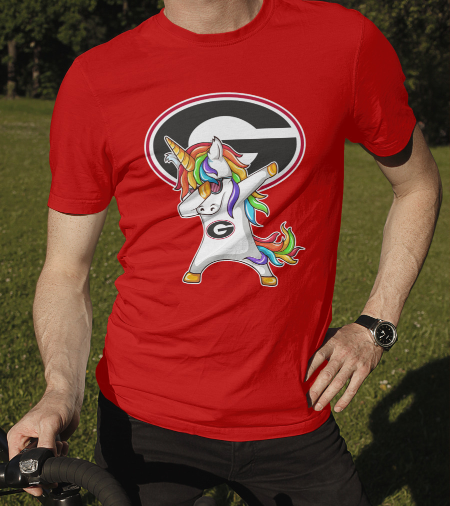 Georgia Bulldogs Dabbing Unicorn T-Shirt