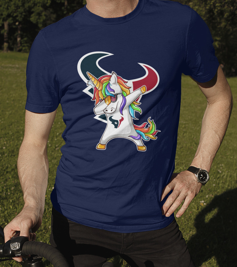 Houston Texans Unicorn Dabbing NFL Pride T-Shirt