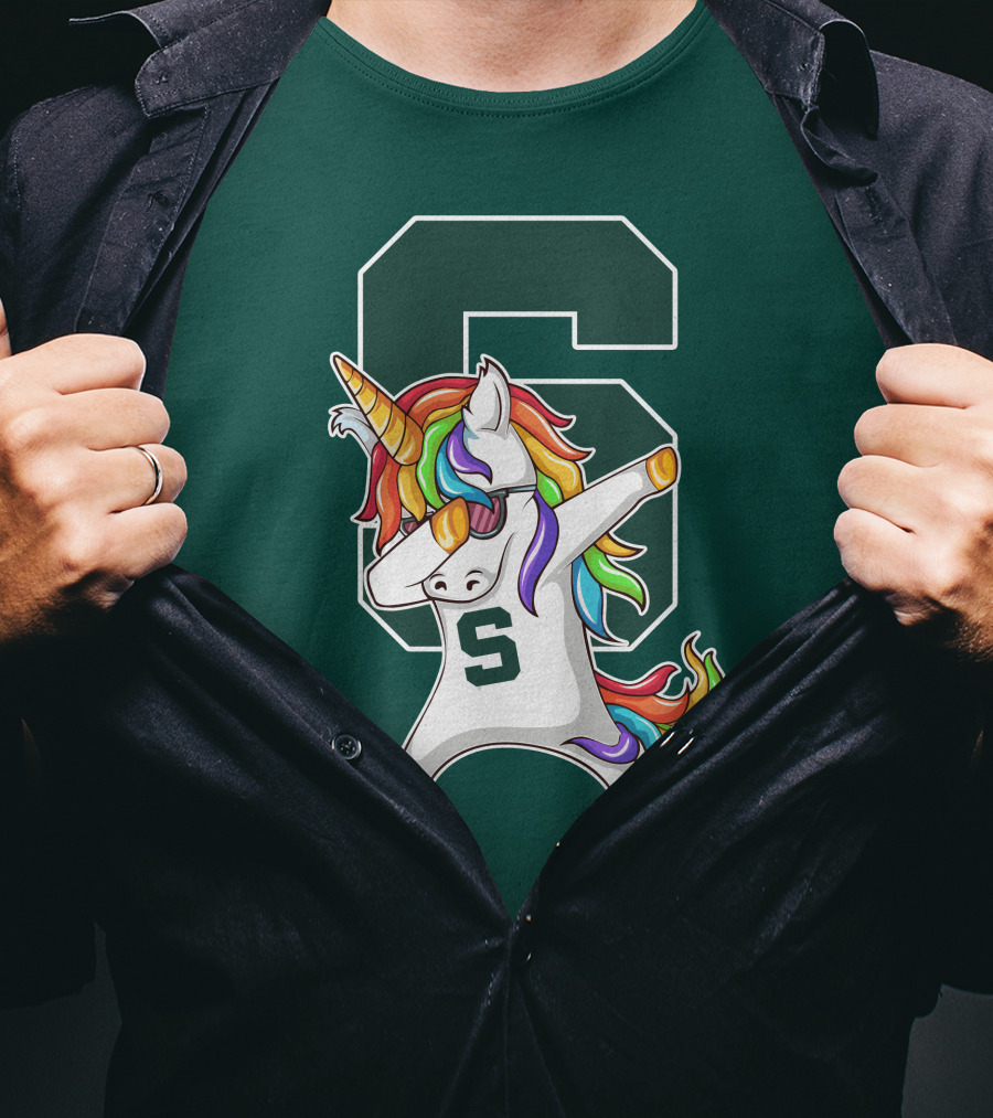 Michigan State Spartans Unicorn Dabbing S T-Shirt