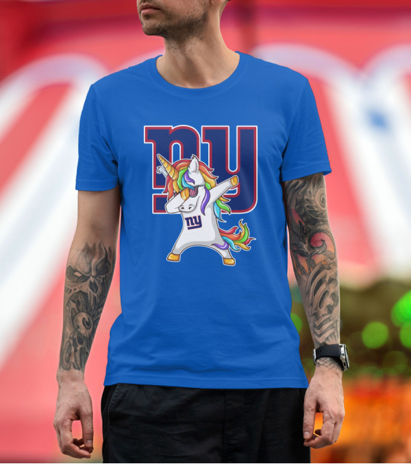 Premium T-Shirt: NY Giants Rainbow Unicorn Dab T-Shirt NY Giants Rainbow Unicorn Dab T-Shirt