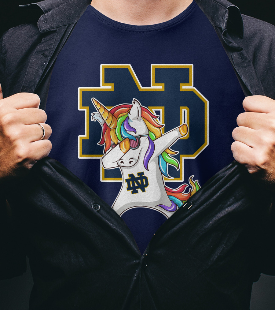 Notre Dame Fighting Irish Dab Unicorn ND T-Shirt