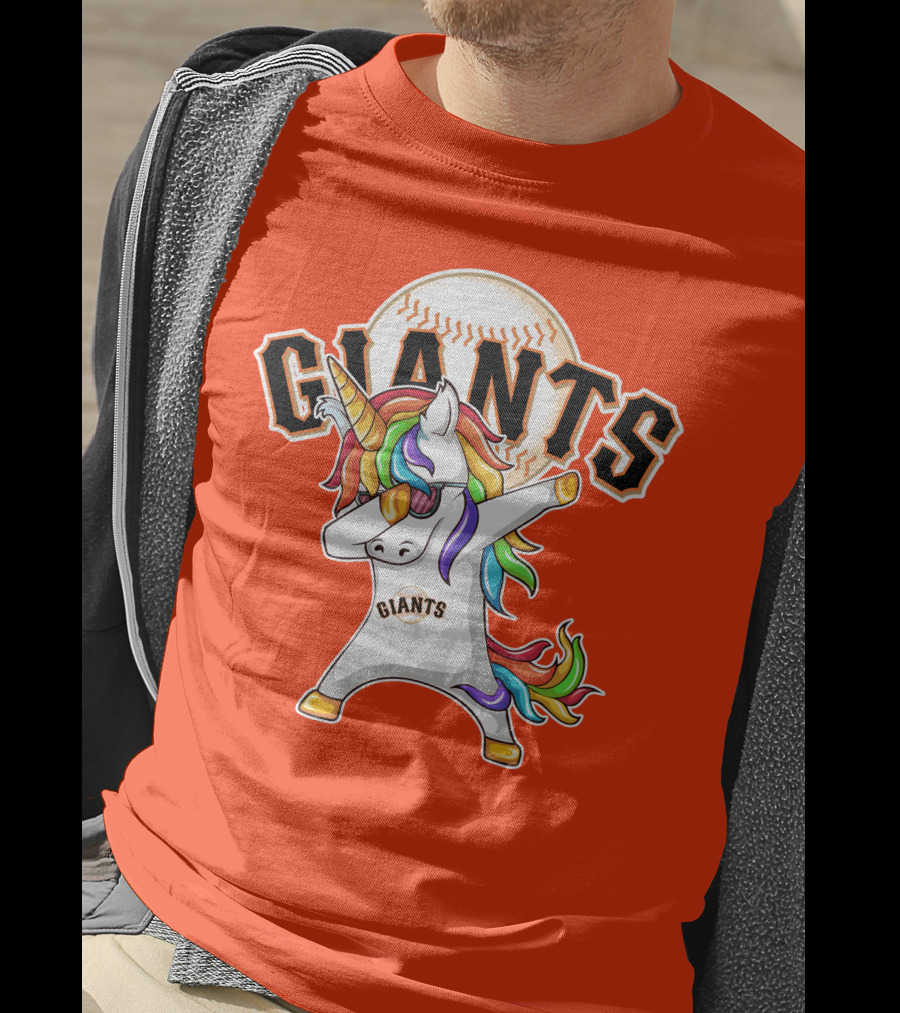 San Francisco Giants Unicorn Dabbing Baseball T-Shirt