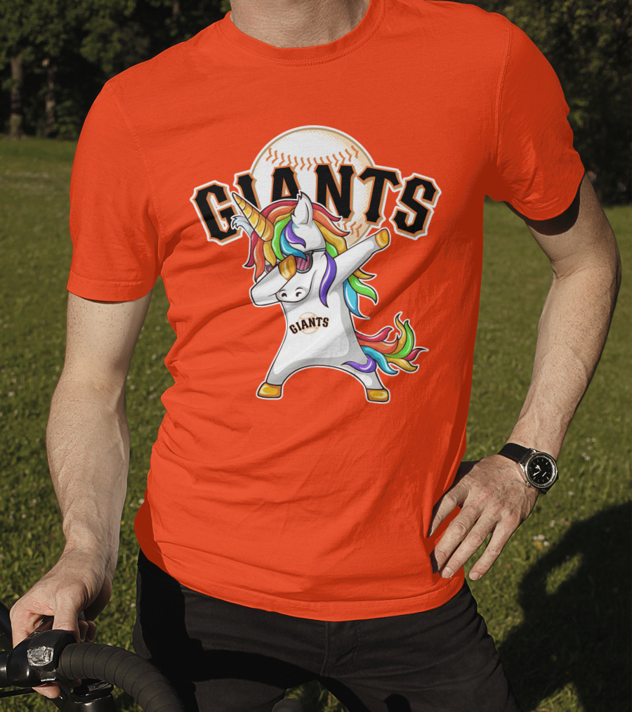 San Francisco Giants Unicorn Dabbing Baseball T-Shirt