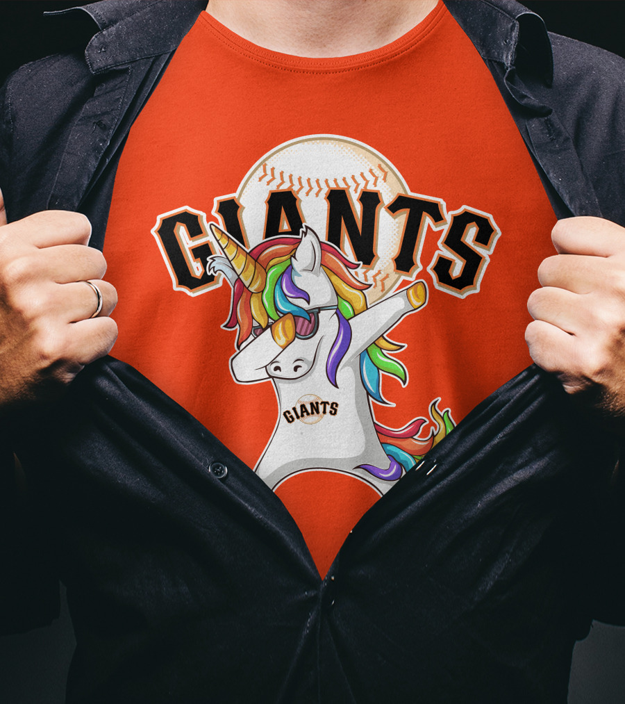 San Francisco Giants Unicorn Dabbing Baseball T-Shirt