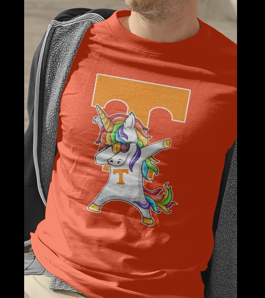 Tennessee Volunteers Dabbing Unicorn With Iconic Orange T T-Shirt