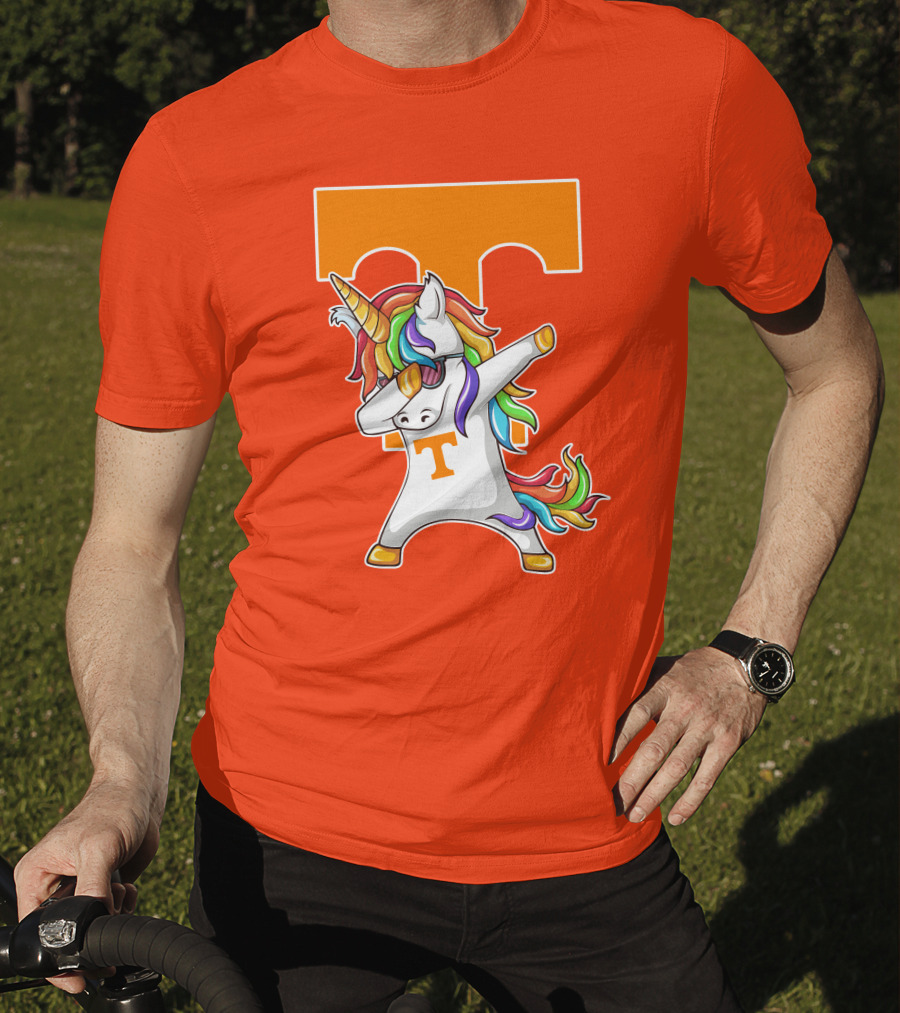 Tennessee Volunteers Dabbing Unicorn With Iconic Orange T T-Shirt