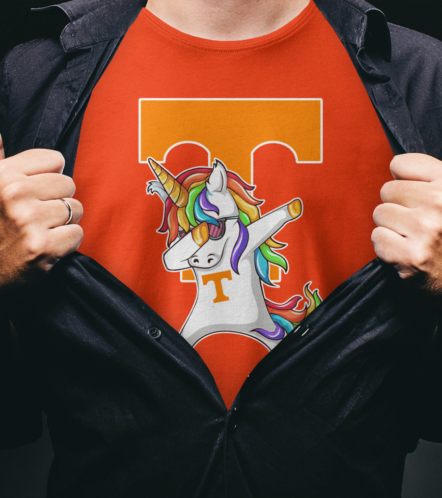 Tennessee Volunteers Dabbing Unicorn With Iconic Orange T T-Shirt