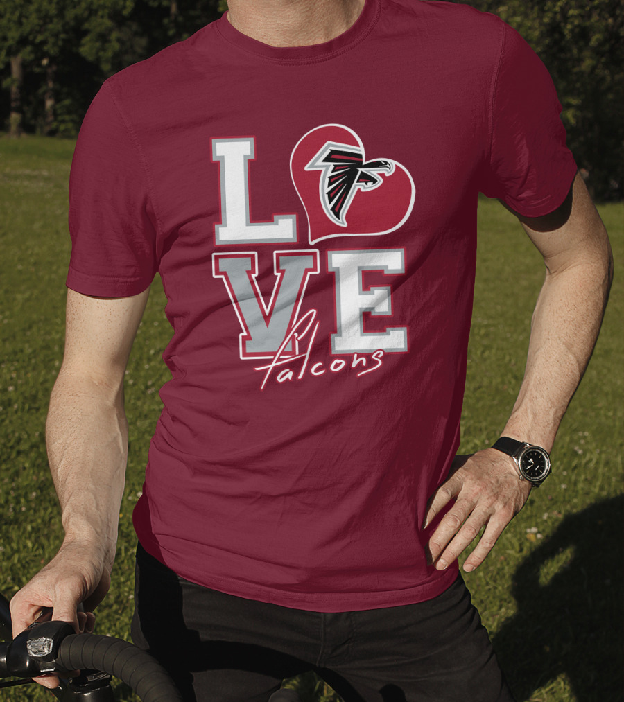 LOVE Atlanta Falcons Heart T-Shirt