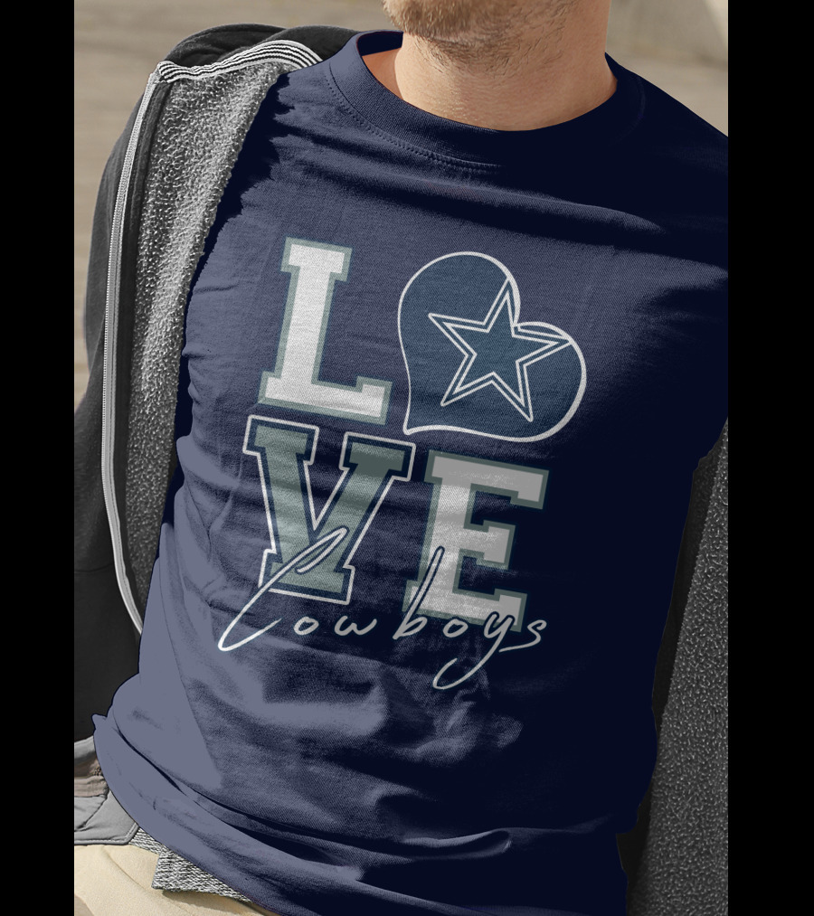 LOVE Cowboys Star Heart Dallas Cowboys T-Shirt