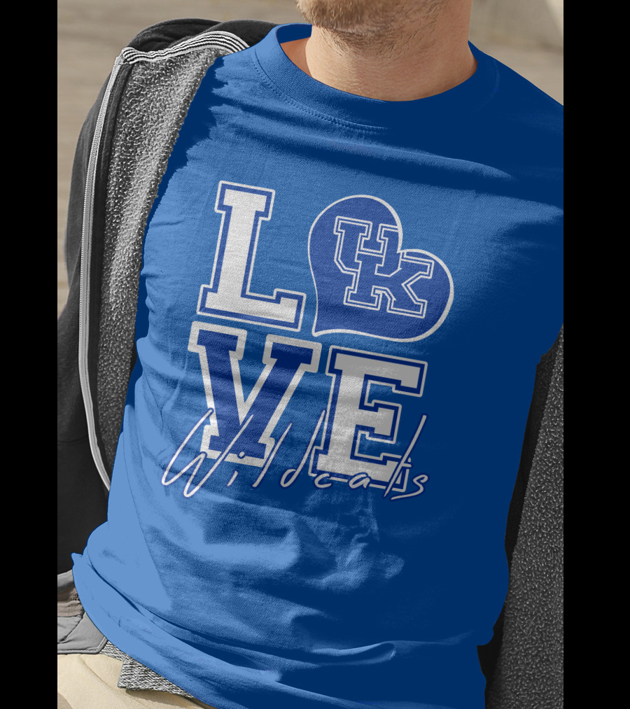 LOVE Kentucky Wildcats UK Heart Wildcats T-Shirt