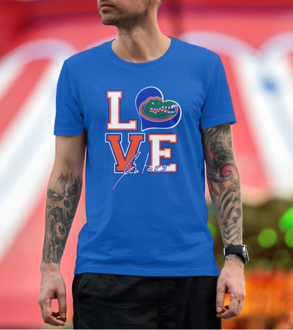 Premium T-Shirt: LOVE Gators Florida Gators T-Shirt LOVE Gators Florida Gators T-Shirt