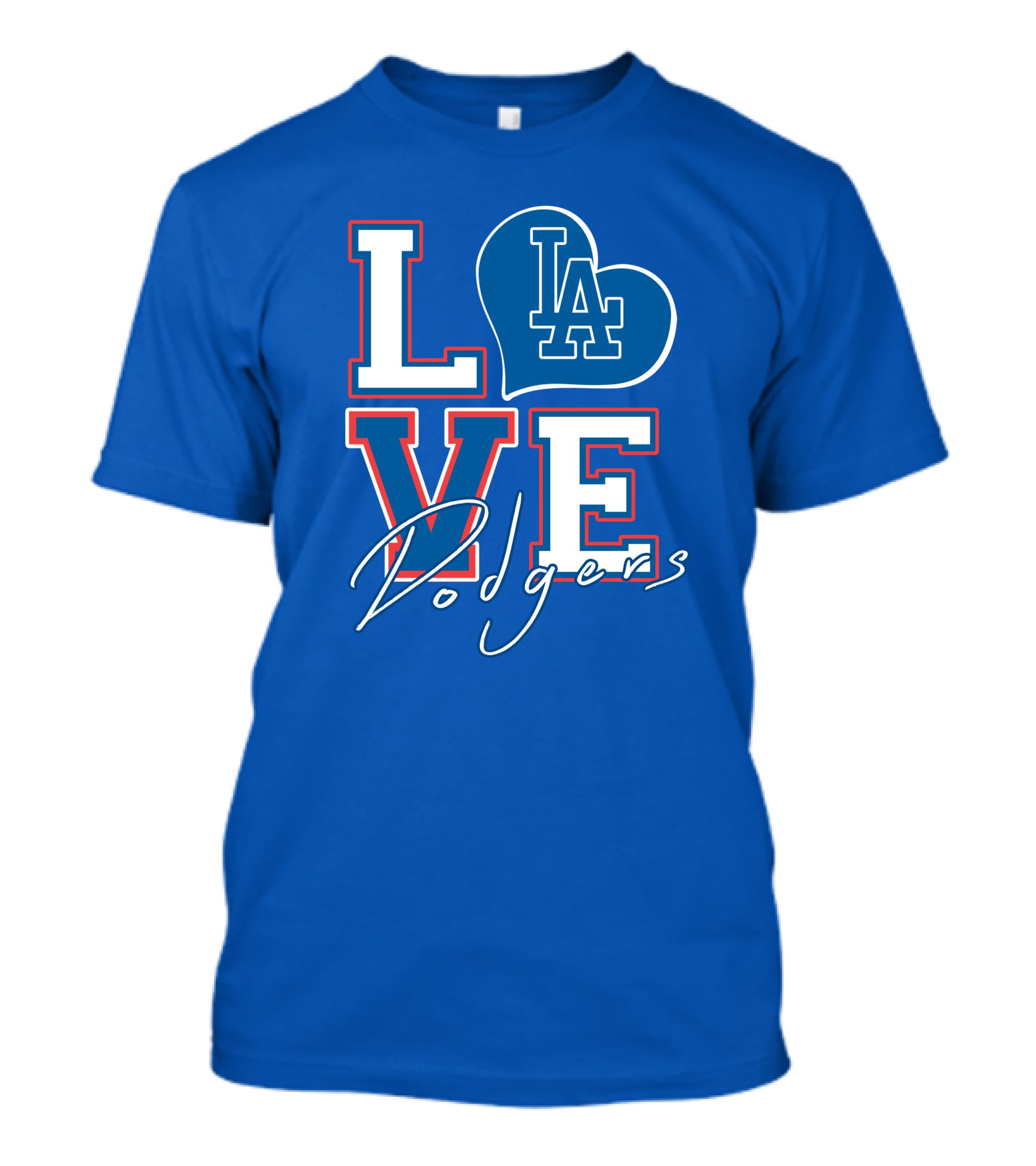 LOVE LA Dodgers Heart T-Shirt