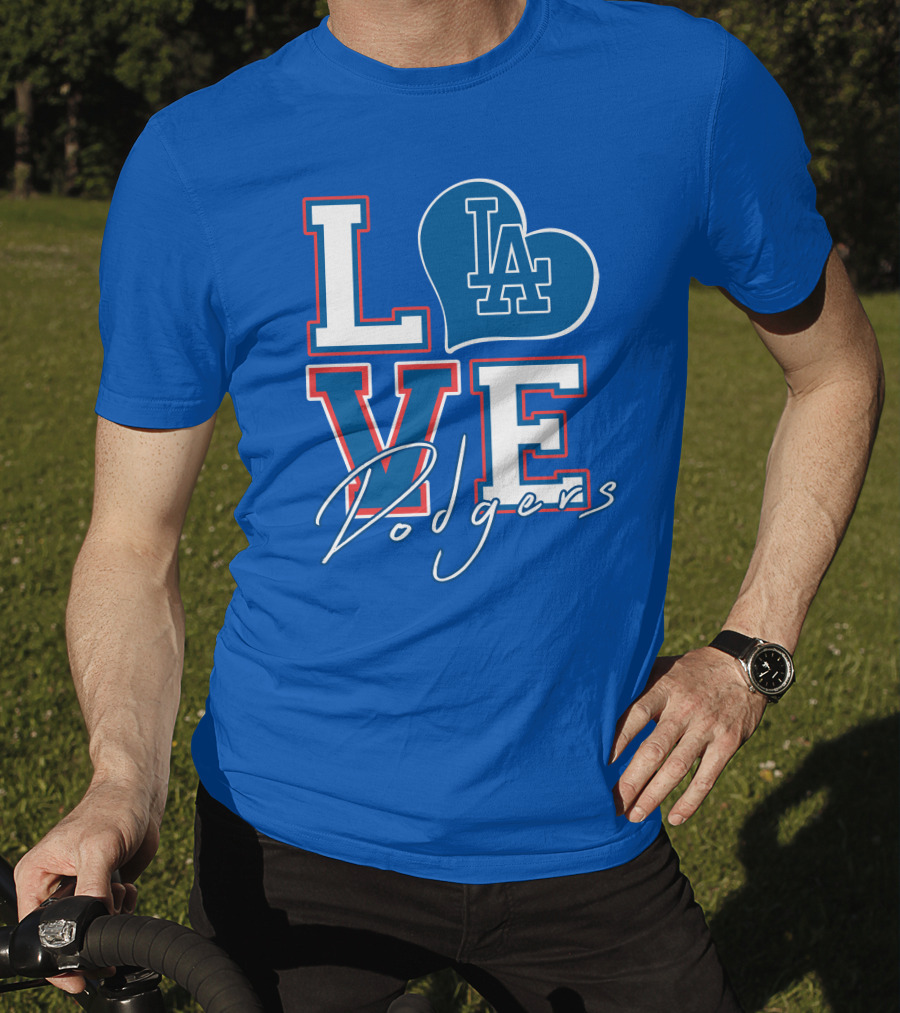 LOVE LA Dodgers Heart T-Shirt