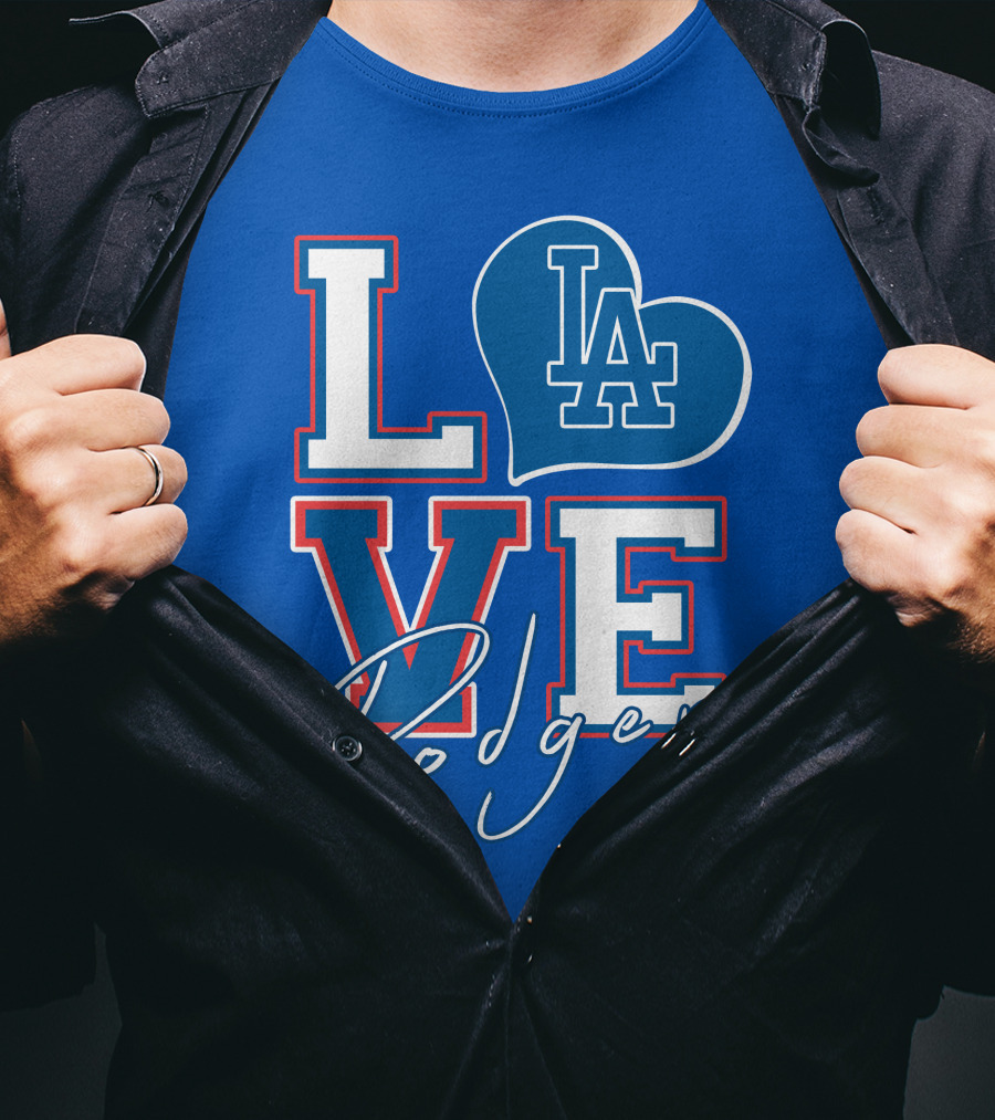LOVE LA Dodgers Heart T-Shirt