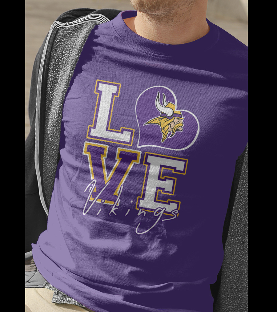 Love Minnesota Vikings Heart T-Shirt