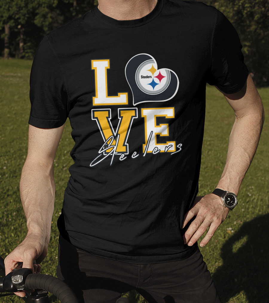 Steelers Love Pittsburgh Steelers Heart T-Shirt