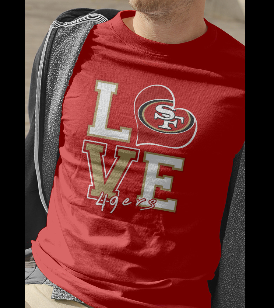 Love San Francisco 49ers Heart Sf 49ers T-Shirt