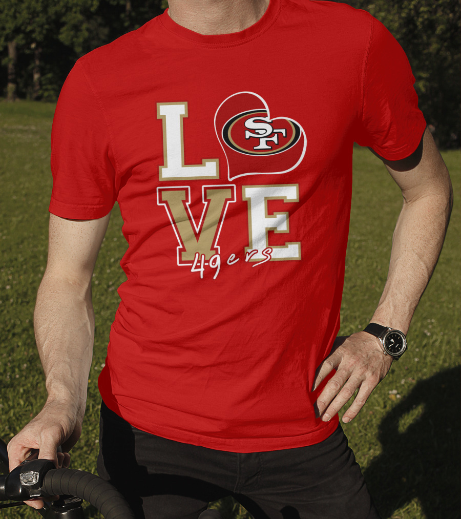 Love San Francisco 49ers Heart Sf 49ers T-Shirt