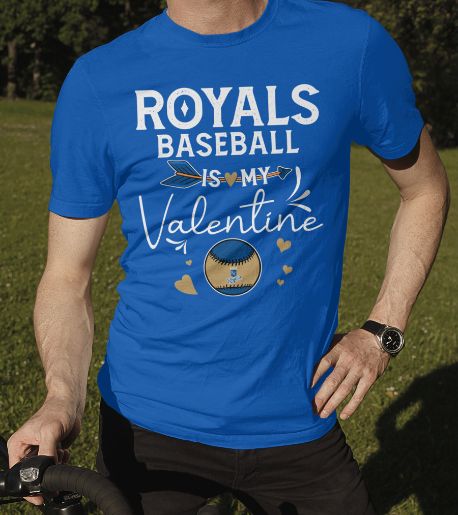 Kansas City Royals Baseball Is My Valentine With Heart And Arrow T-Shirt