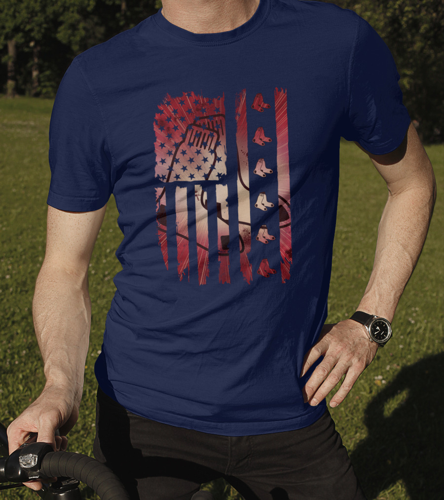 Boston Red Sox Patriotic Stars And Stripes T-Shirt