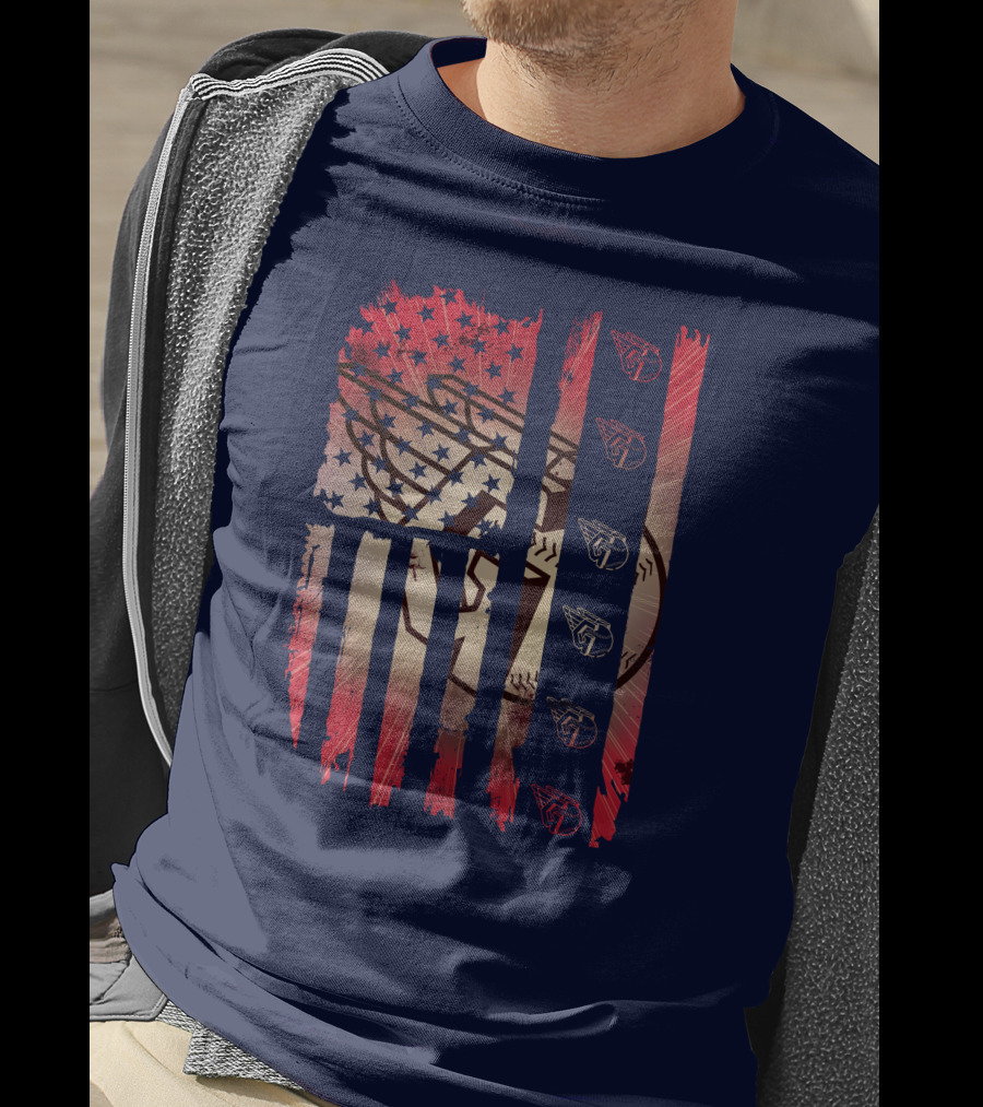 Cleveland Guardians American Flag Stripes Stars Baseball T-Shirt