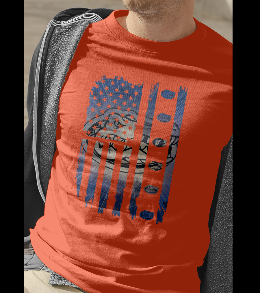 Florida Gators American Flag Stars Stripes T-Shirt