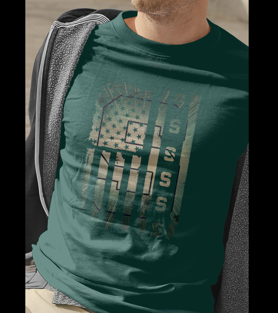 Michigan State Spartans Stars And Stripes S T-Shirt