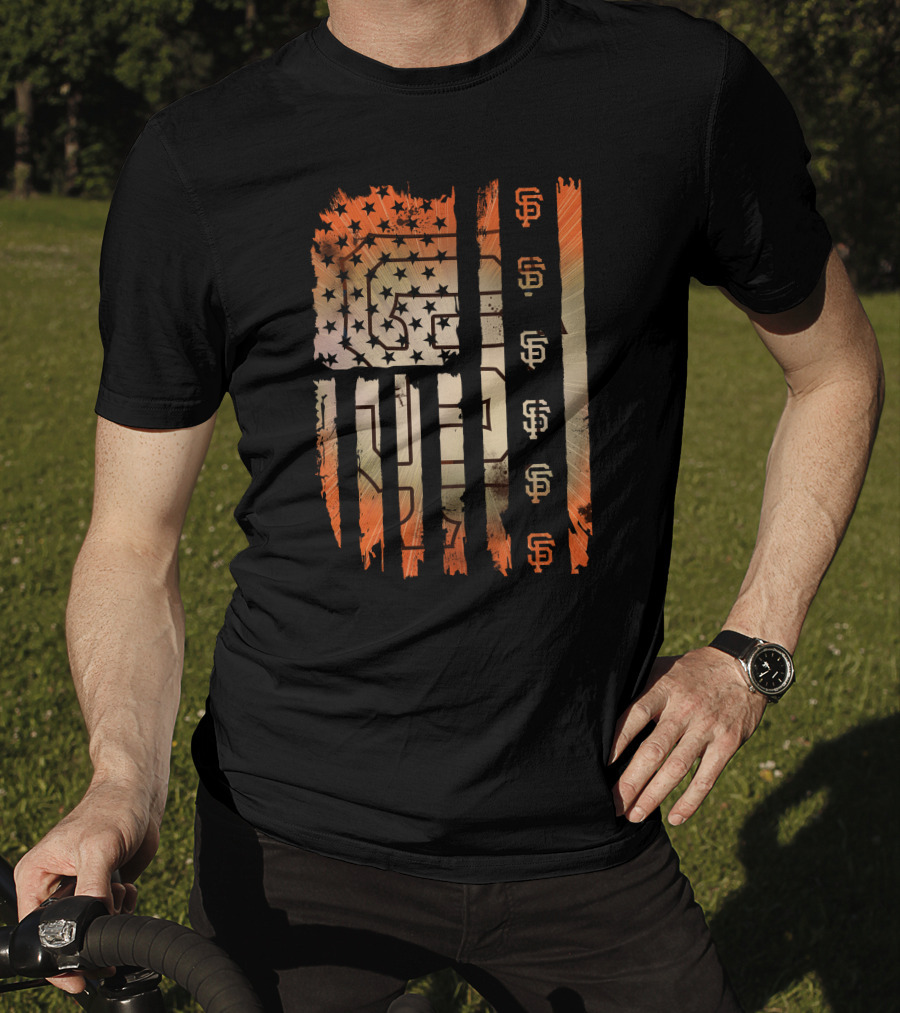 San Francisco Giants American Flag Stars Stripes T-Shirt