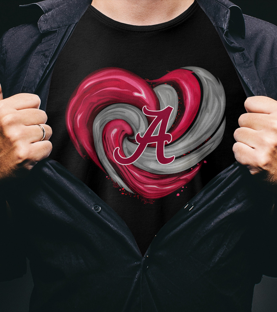 Alabama Crimson Tide Heart Swirl A T-Shirt