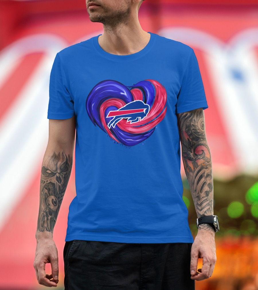 Buffalo Bills Heart Swirl T-Shirt