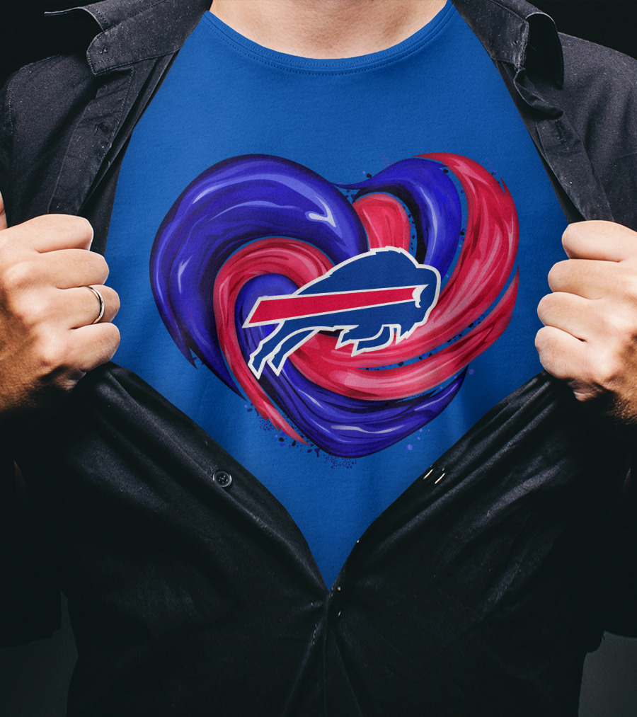 Buffalo Bills Heart Swirl T-Shirt
