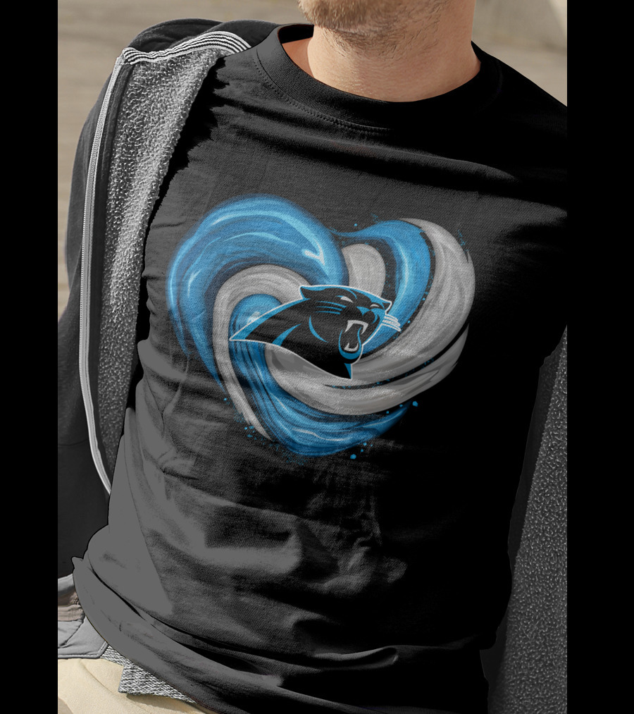 Carolina Panthers Heart Tornado T-Shirt