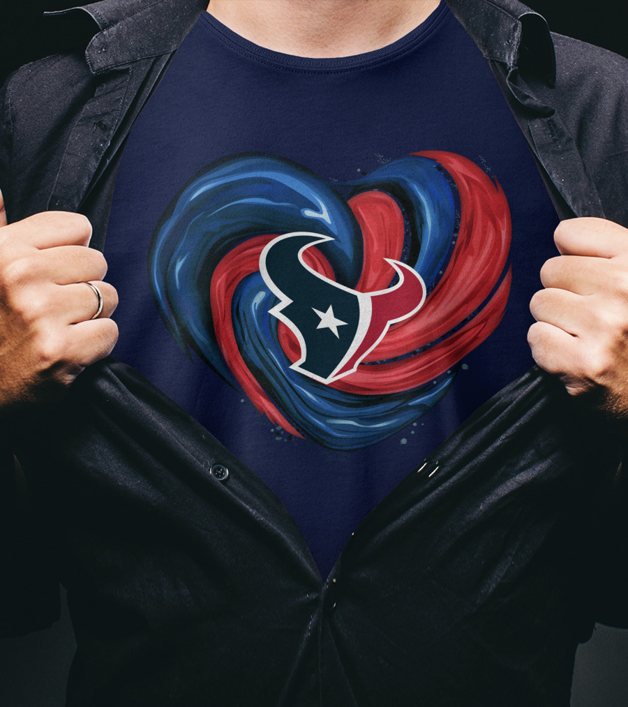 Houston Texans Tornado Heart T-Shirt