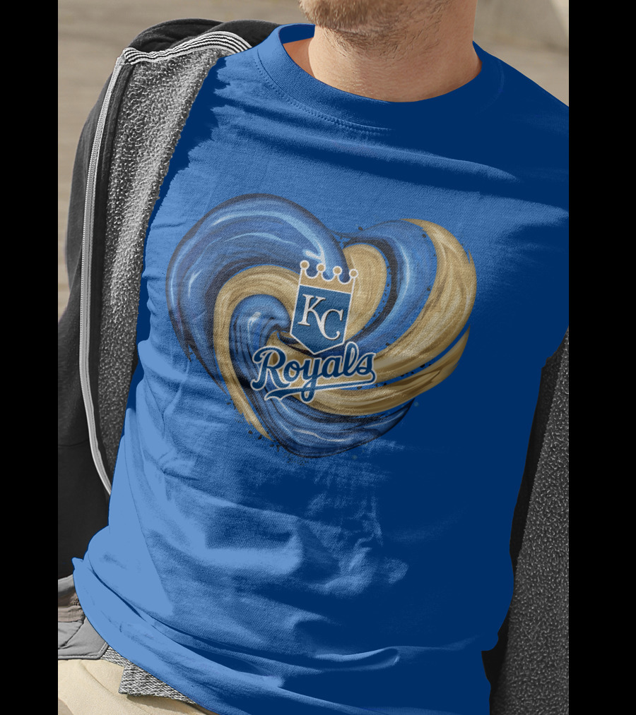 KC Royals Tornado Heart Royals Crest T-Shirt