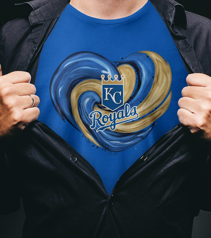 KC Royals Tornado Heart Royals Crest T-Shirt