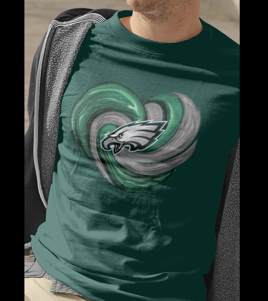 Philadelphia Eagles Heart Swirl T-Shirt