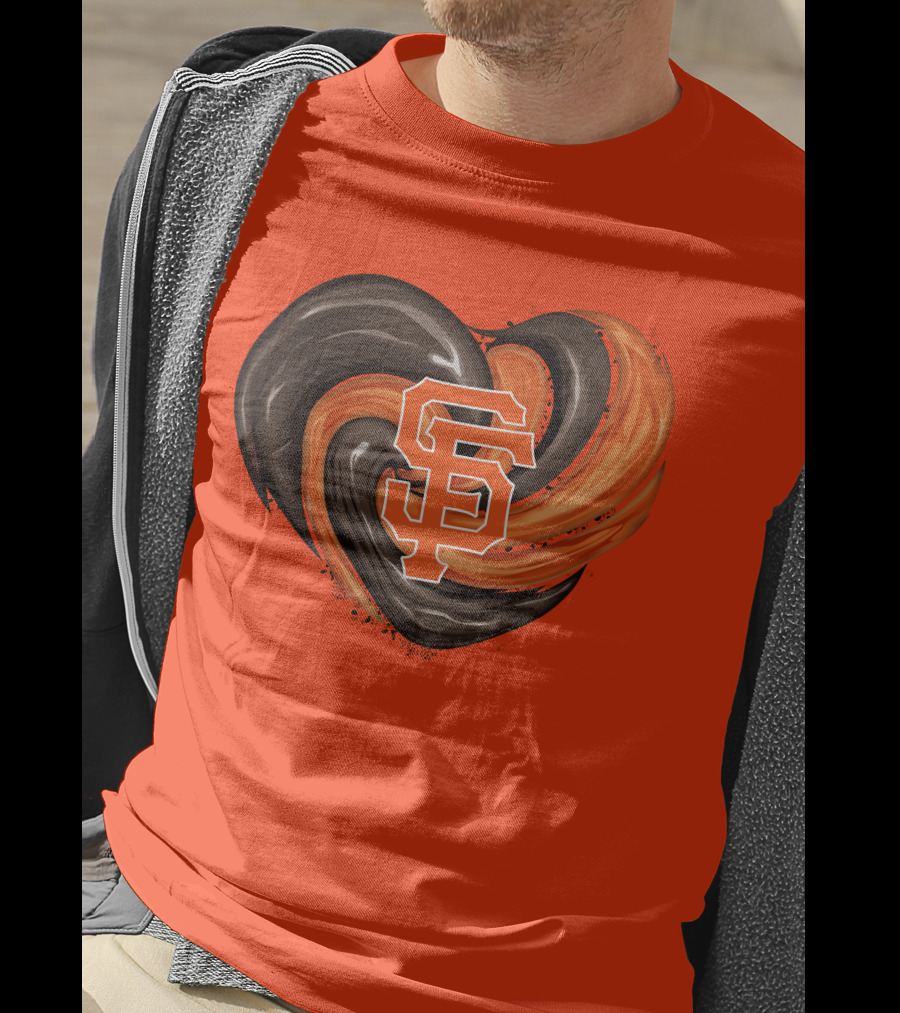 San Francisco Giants Heart Logo Swirl T-Shirt