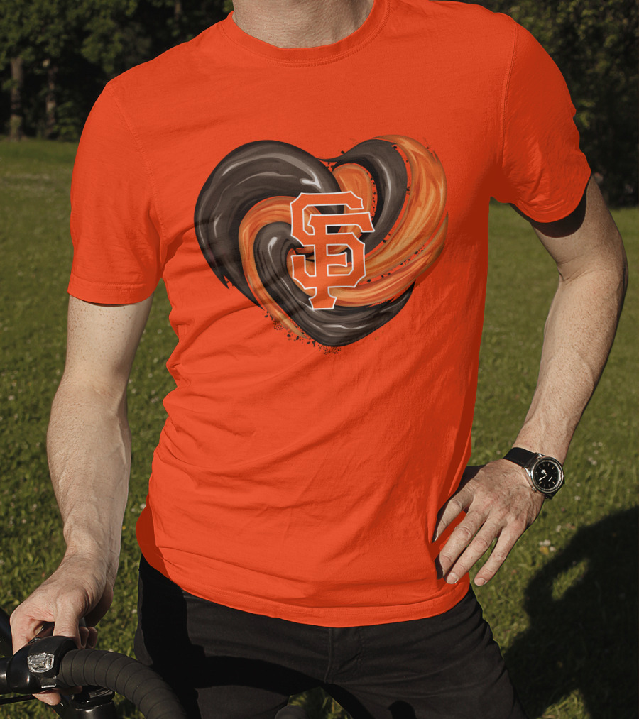 San Francisco Giants Heart Logo Swirl T-Shirt