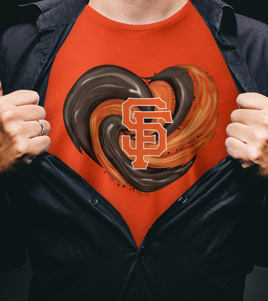 San Francisco Giants Heart Logo Swirl T-Shirt