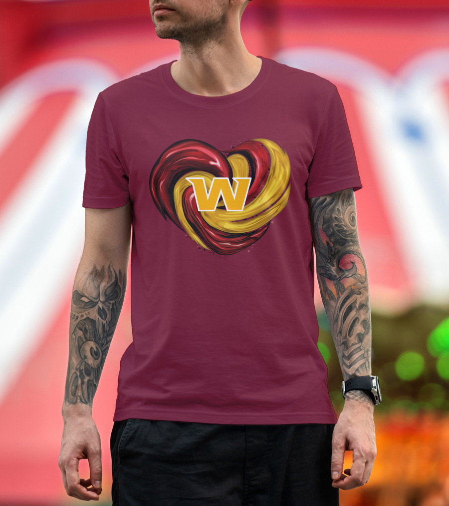 Washington Football Team Tornado Heart W Emblem T-Shirt