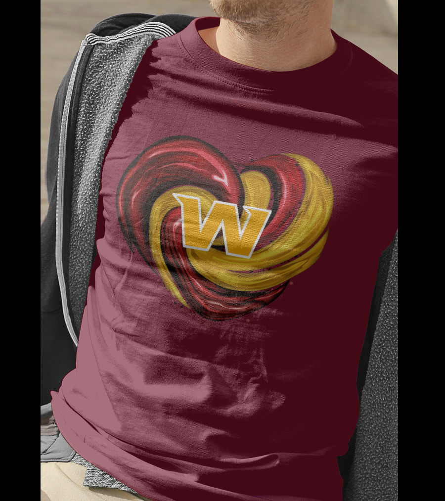 Washington Football Team Tornado Heart W Emblem T-Shirt