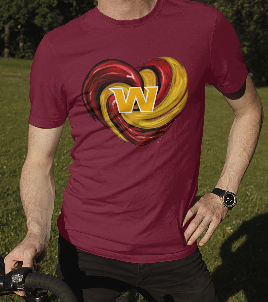 Washington Football Team Tornado Heart W Emblem T-Shirt